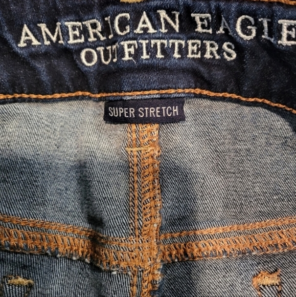 American Eagle AEO Denim Shorts Sz 10 Super Stretch Skinny - Picture 6 of 9